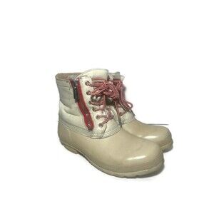Hunter Corwin Ivory Insulated Zip Waterproof Boot 8M/9W